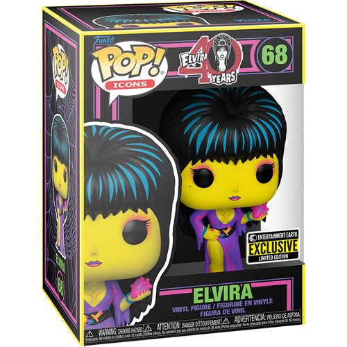 Elvira Black Light Funko Pop! - Entertainment Earth Exclusive