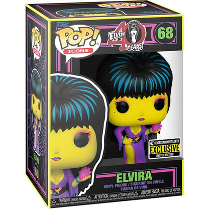 Elvira Black Light Funko Pop! - Entertainment Earth Exclusive