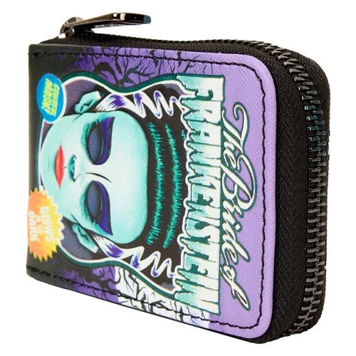 Universal Monsters Bride of Frankenstein Neon Mask Accordion Wallet
