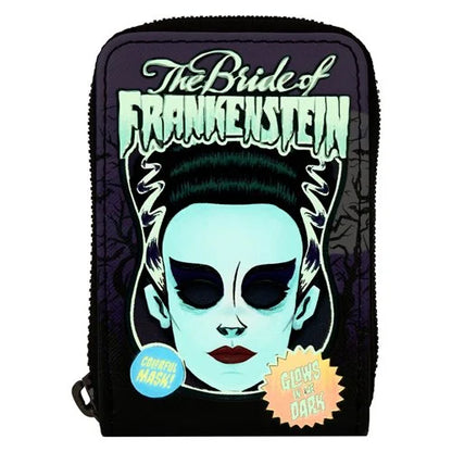 Universal Monsters Bride of Frankenstein Neon Mask Accordion Wallet