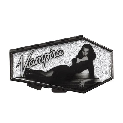 Vampira Silver Glitter Coffin Compact