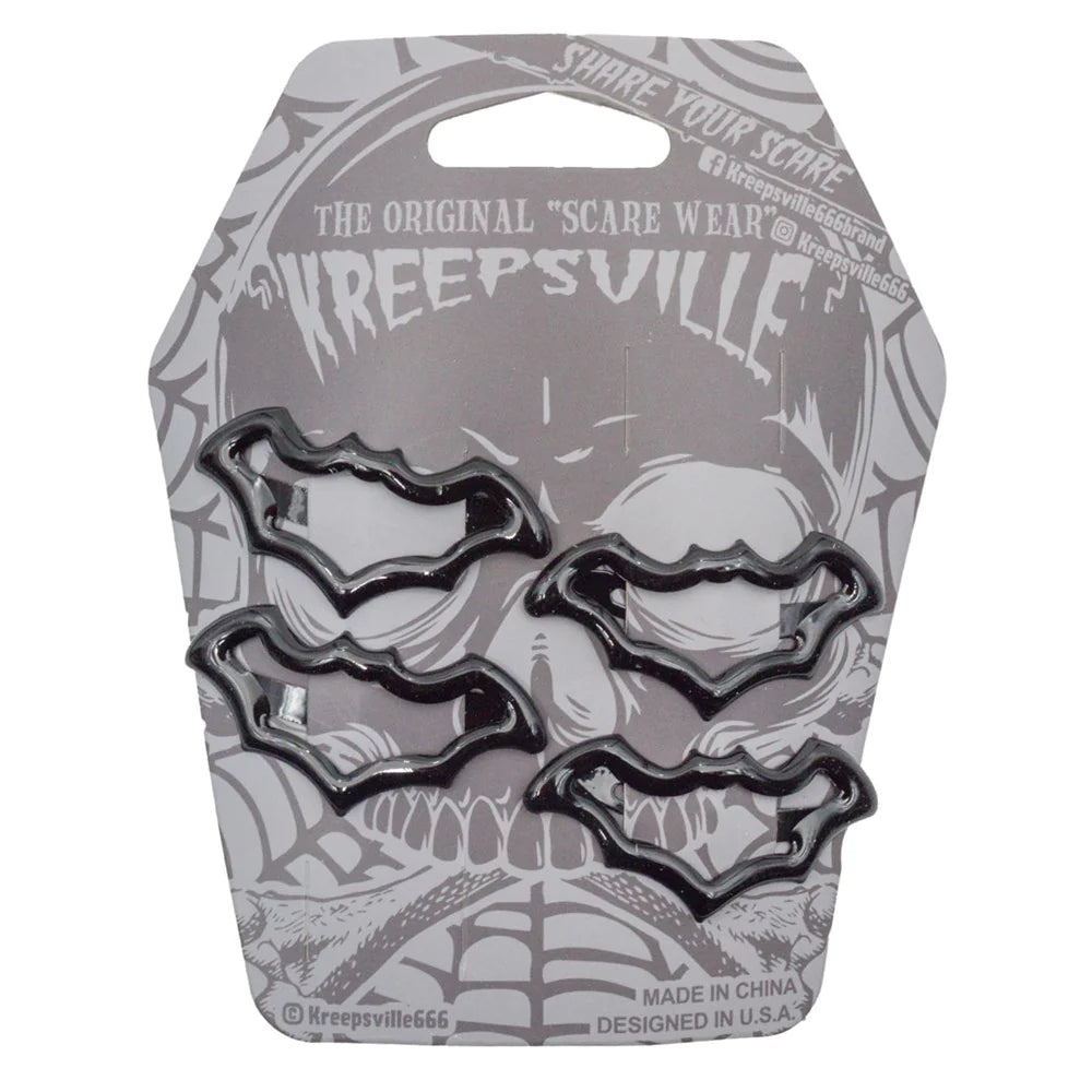 Bat Snap Hair Clips Black - Kreepsville