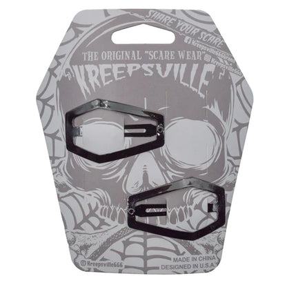 Coffin Snap Hair Clip Black