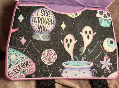 Batwing Pastel Goth Crossbody Bag. Clutch Purse